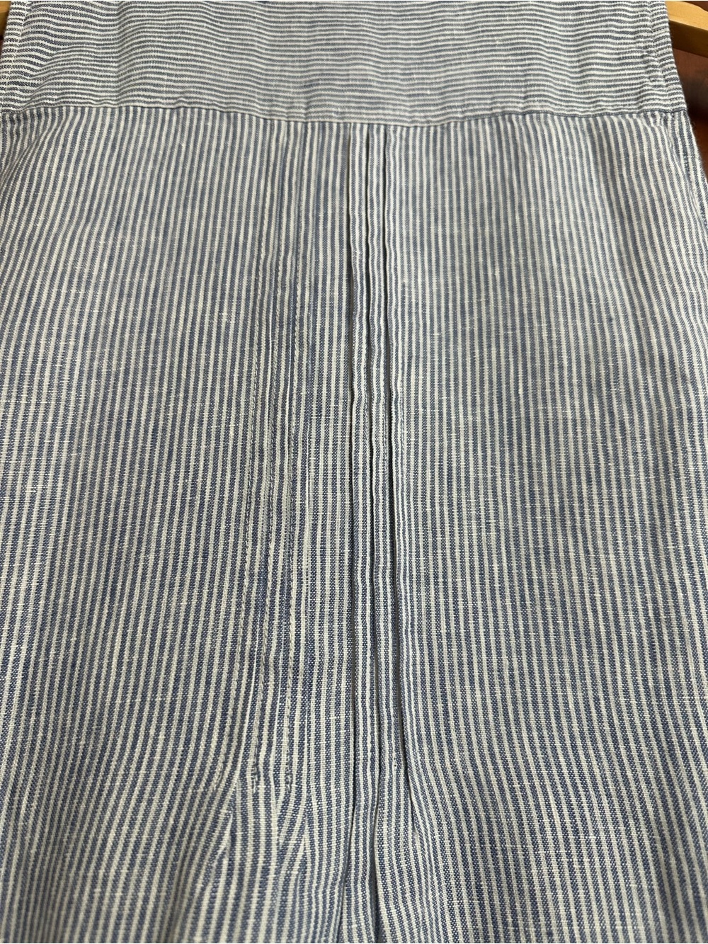 Faherty Light Blue Striped Sleeveless Linen-Blend Mini Dress - Picture 6 of 6